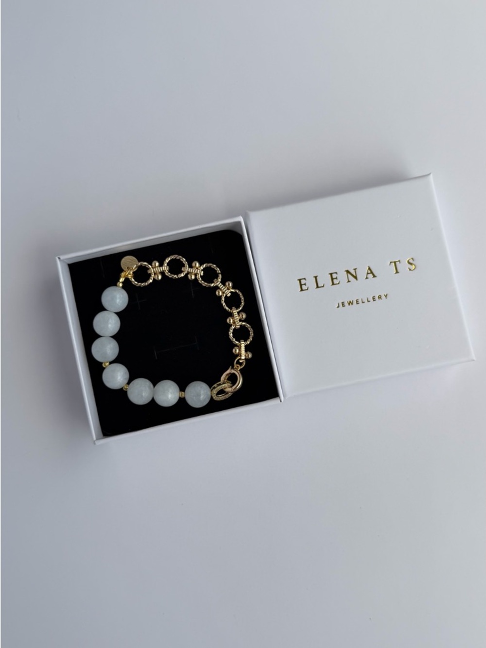 555 Aquamarine Stone Bracelet